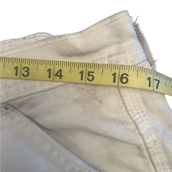 VTG Caboose white painters Bermuda distressed Jorts shorts size 36 - Picture 12 of 14